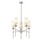 Z-Lite Emily 5 Light Chandelier, Brushed Nickel & Off White 3033-5BN - alternate 2
